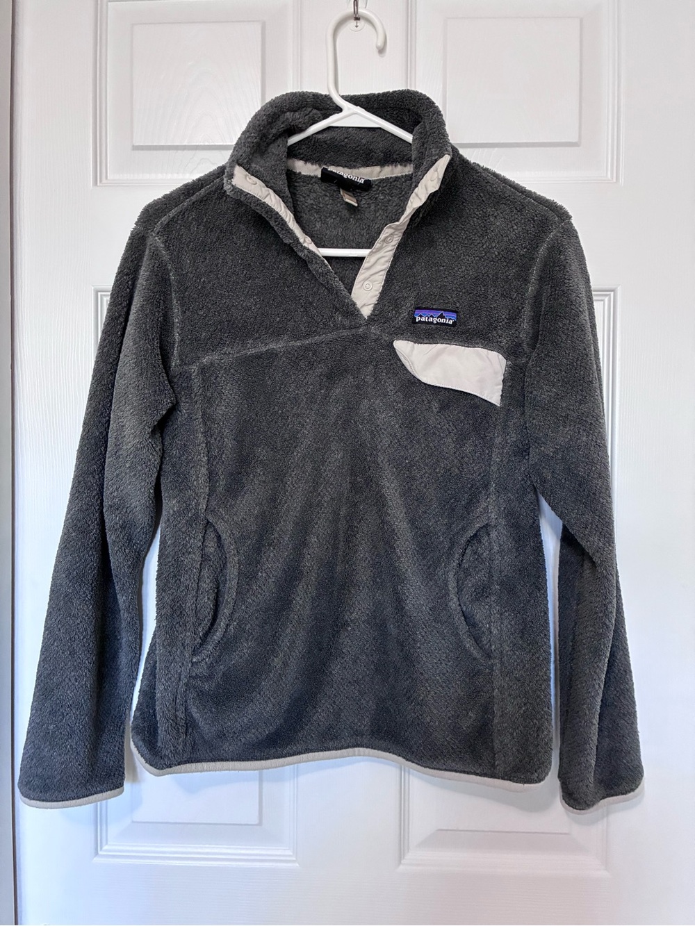 Patagonia Re-Tool Snap-T Pullover Jacket Women’s Sz M Gray Polartec Fleece
